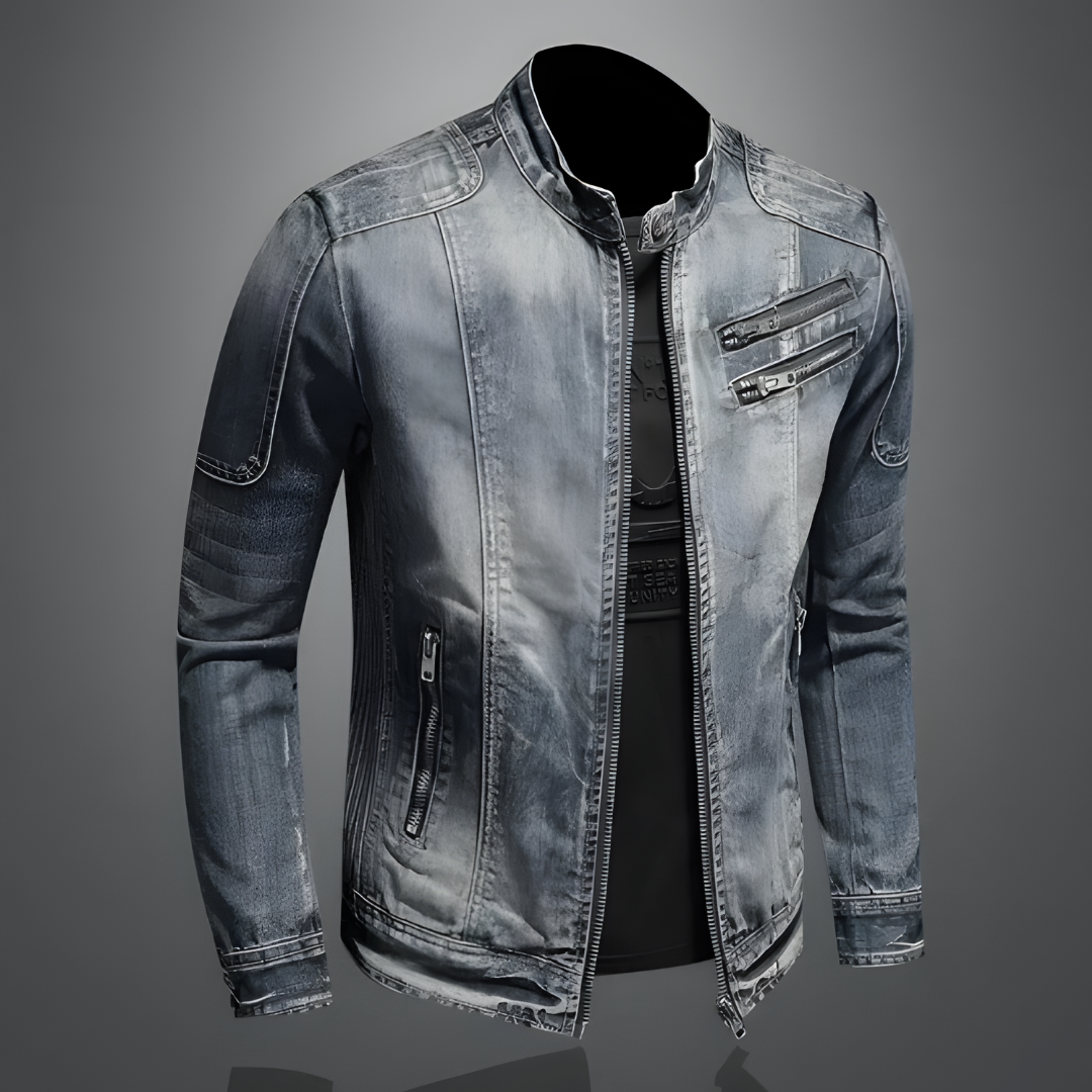 Veste en jean rétro | style biker classique