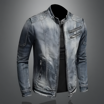 Veste en jean rétro | style biker classique