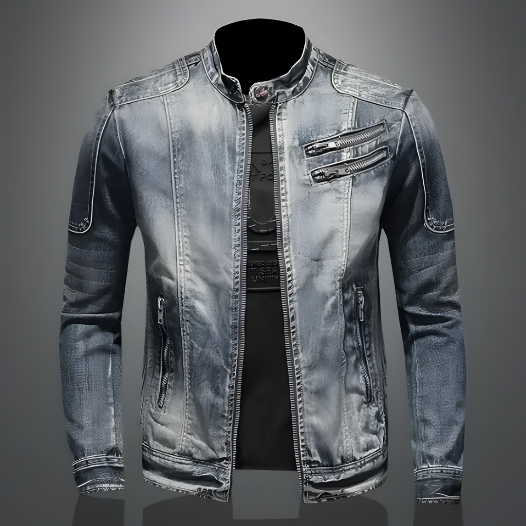 Veste en jean rétro | style biker classique