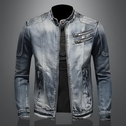 Veste en jean rétro | style biker classique