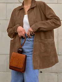 Veste femme oversize tendance effet daim