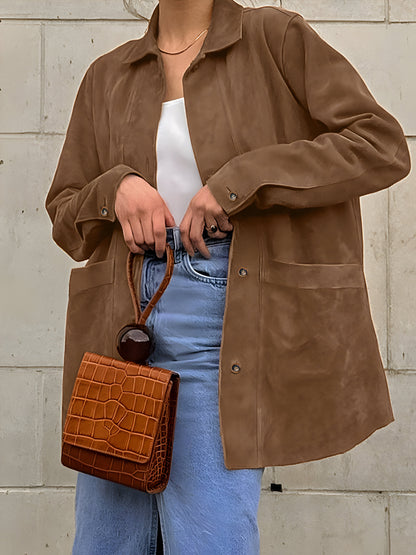 Veste femme oversize tendance effet daim