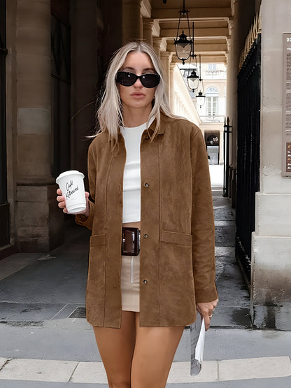 Veste femme oversize tendance effet daim