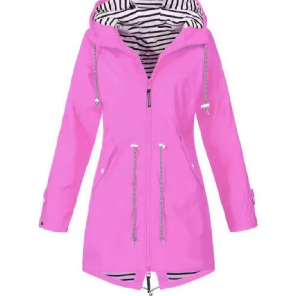 Veste imperméable à capuche pour femme