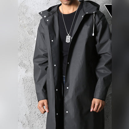 Veste longue à capuche pour homme