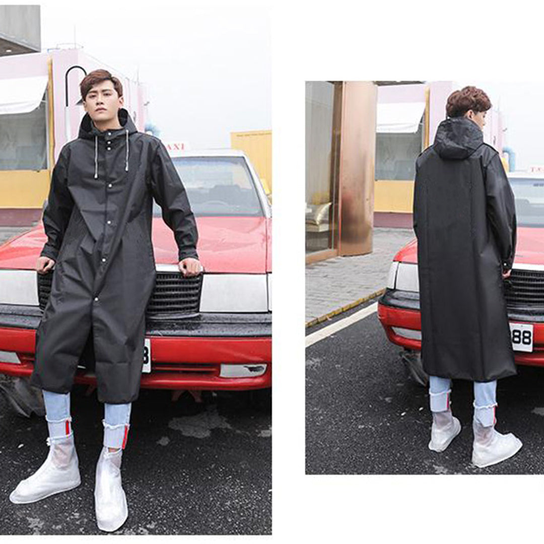 Veste longue à capuche pour homme
