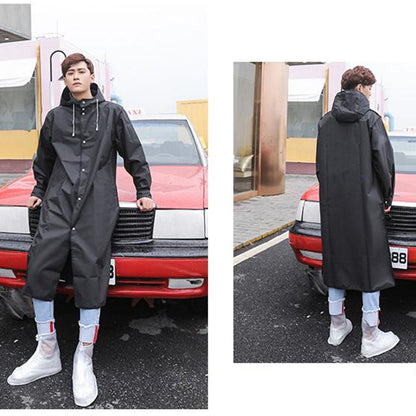 Veste longue à capuche pour homme