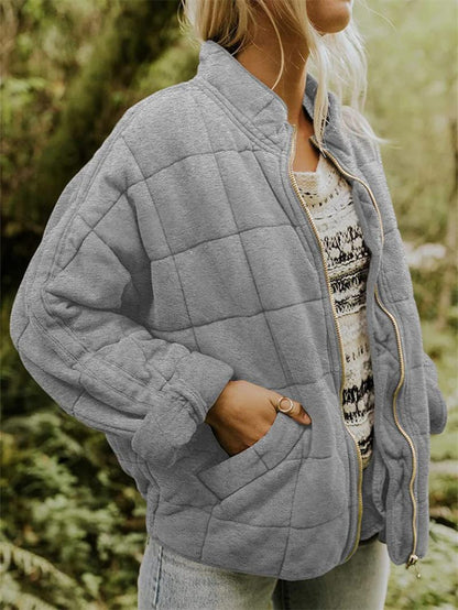 Veste matelassée élégante à fermeture éclair