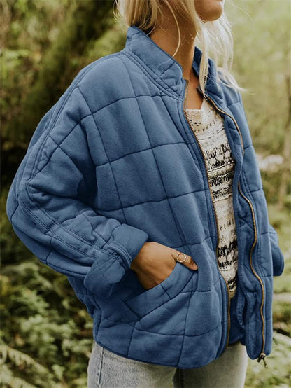 Veste matelassée élégante à fermeture éclair