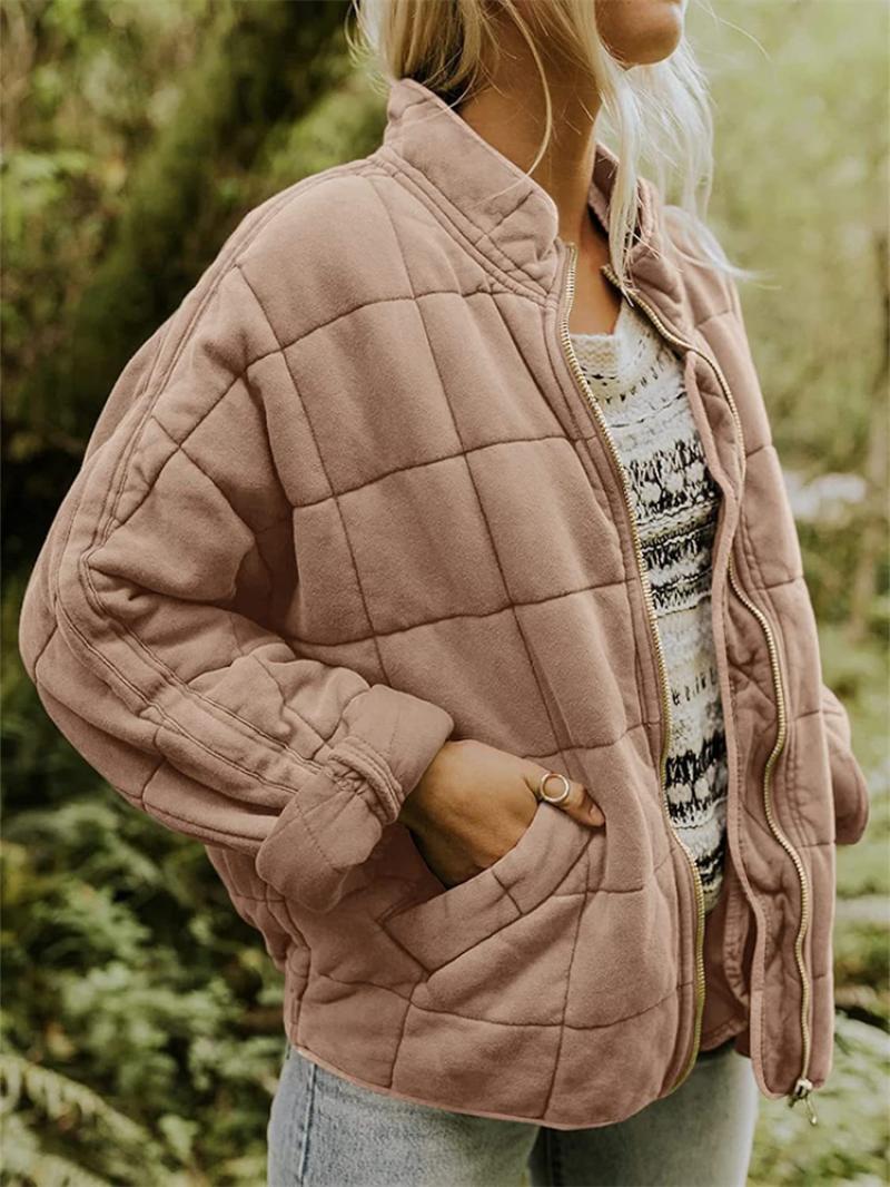 Veste matelassée élégante à fermeture éclair