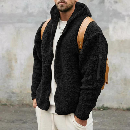 Veste polaire d’hiver à capuche pour homme