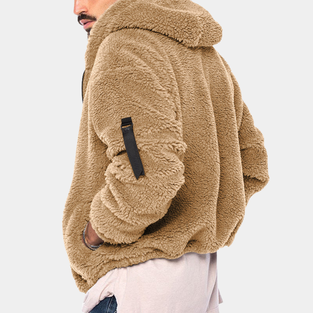 Veste polaire d’hiver à capuche pour homme