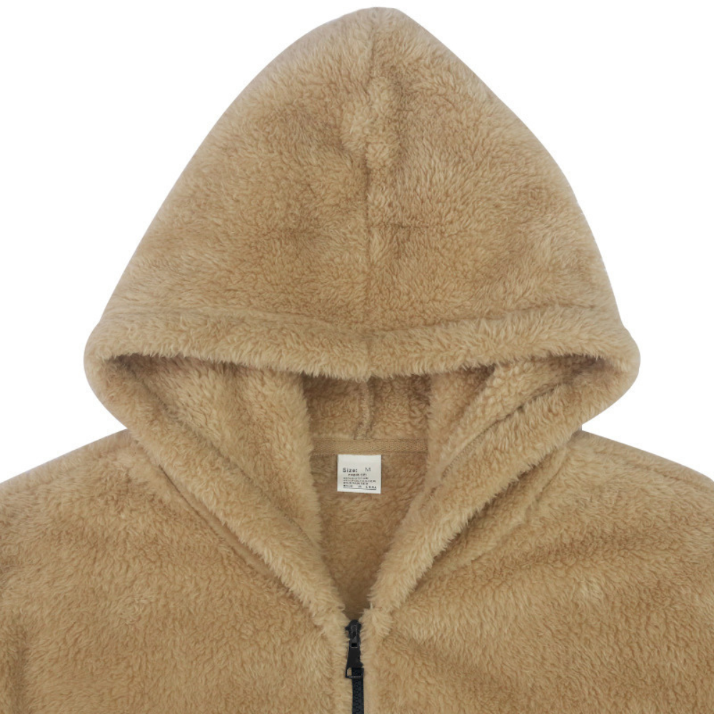 Veste polaire d’hiver à capuche pour homme