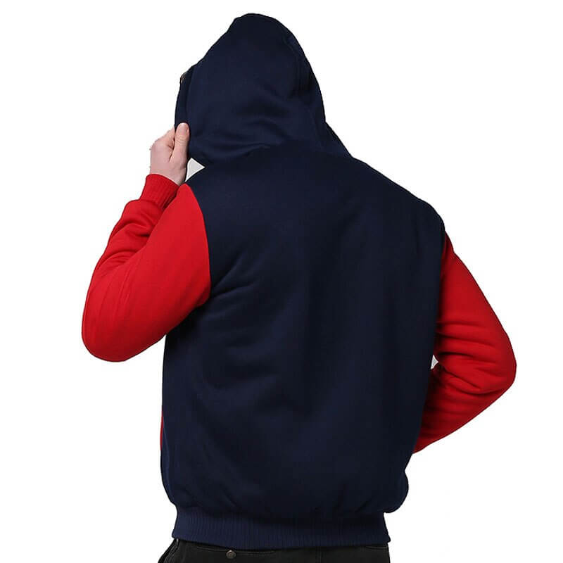 Veste polaire d'hiver pour homme avec capuche et fermeture éclair