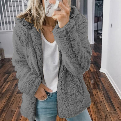Veste polaire zippée à capuche femme