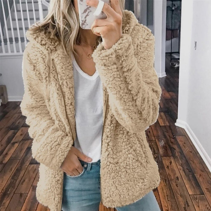Veste polaire zippée à capuche femme