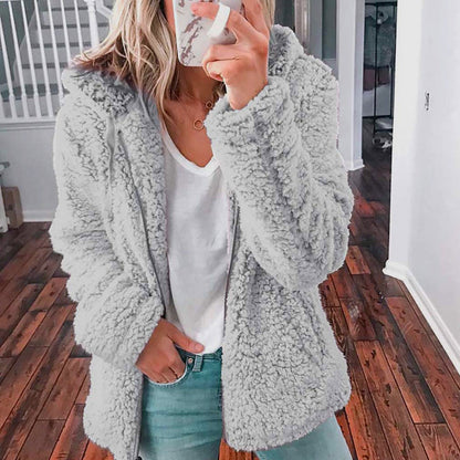 Veste polaire zippée à capuche femme