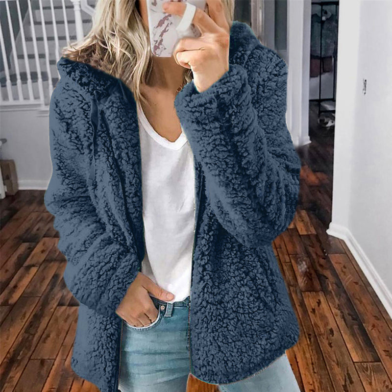 Veste polaire zippée à capuche femme
