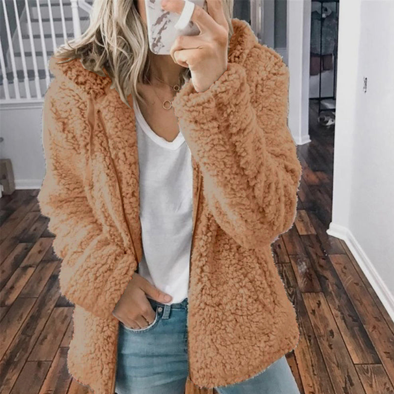 Veste polaire zippée à capuche femme