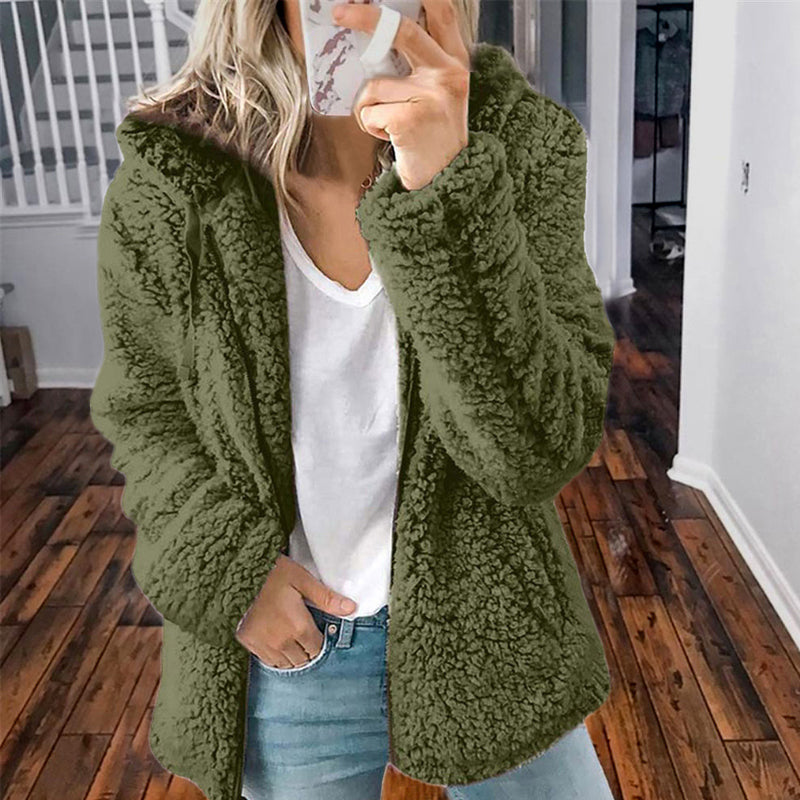 Veste polaire zippée à capuche femme