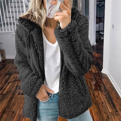 Veste polaire zippée à capuche femme