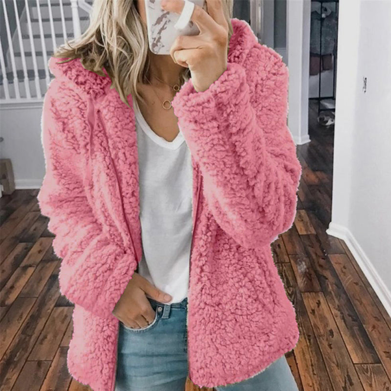 Veste polaire zippée à capuche femme