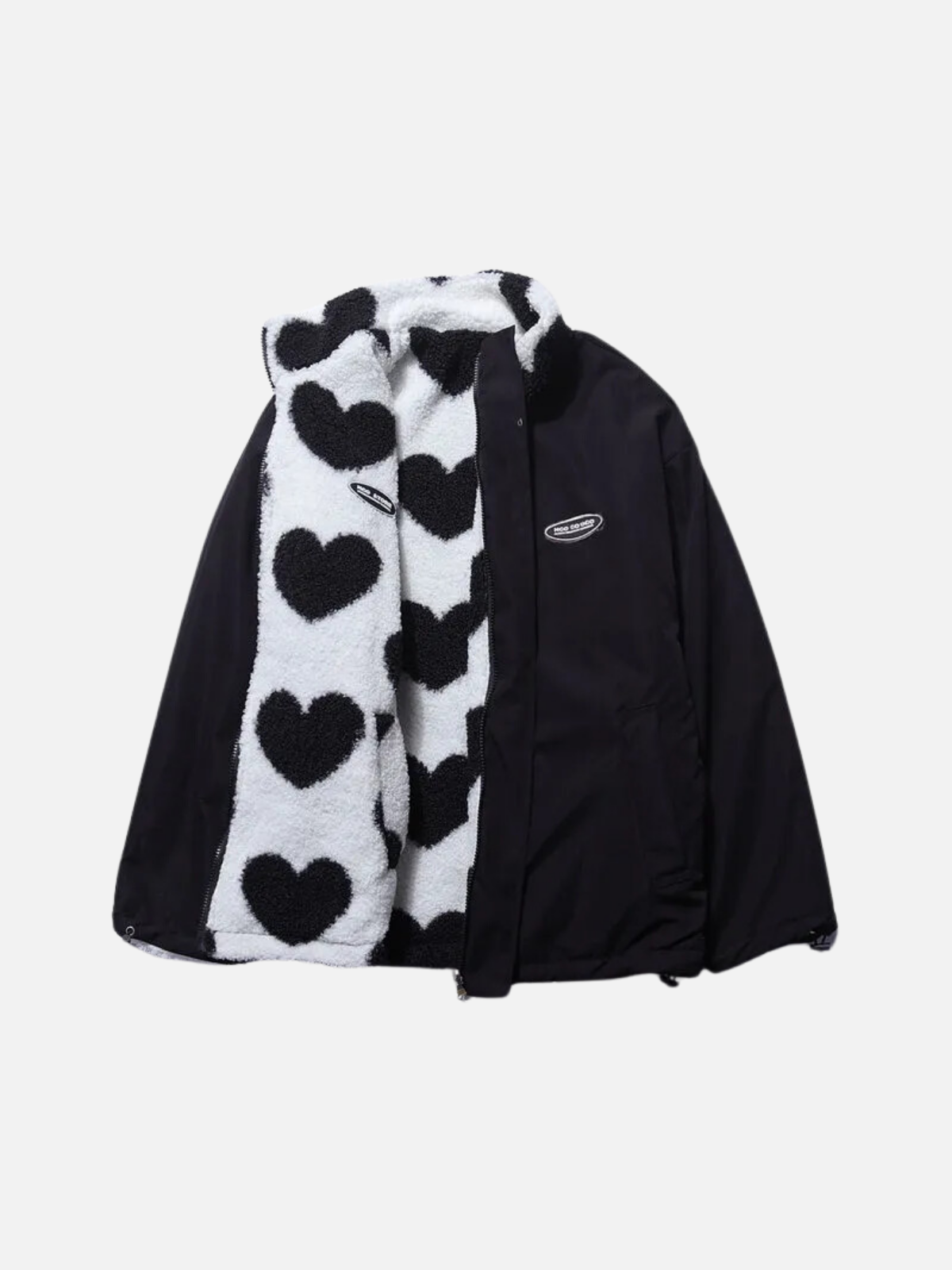 Veste réversible à motif cœur