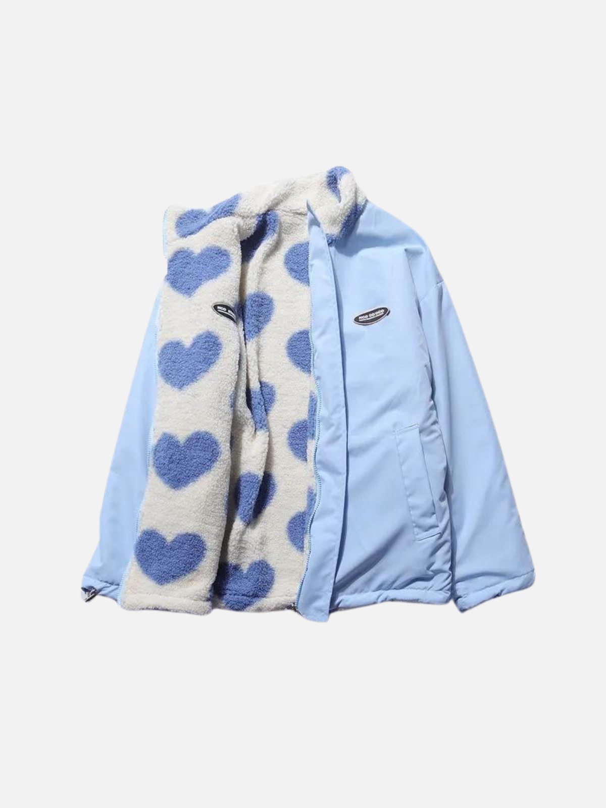 Veste réversible à motif cœur