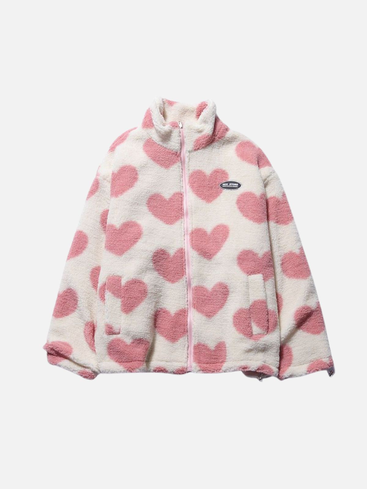 Veste réversible à motif cœur