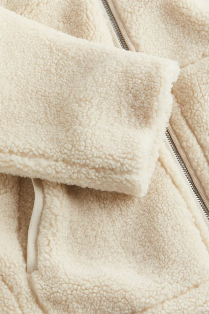 Veste teddy en sherpa d’hiver pour femme