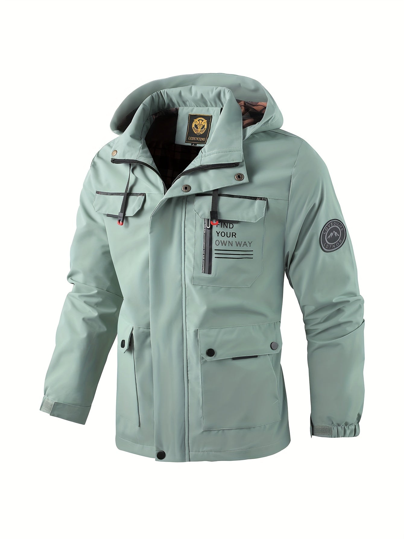 Veste utilitaire à capuche pour homme