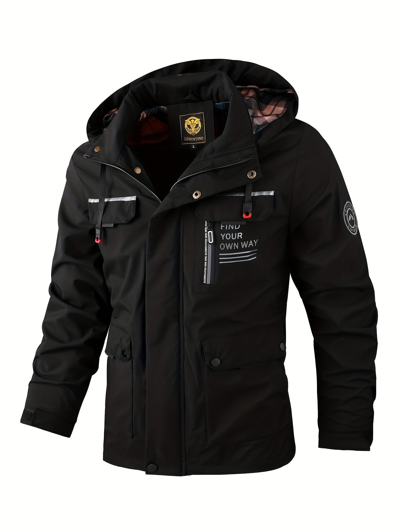 Veste utilitaire à capuche pour homme