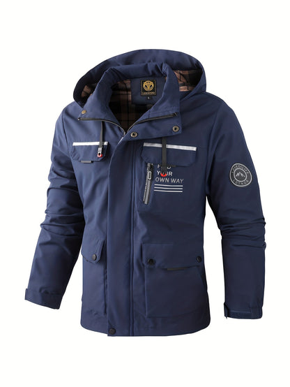 Veste utilitaire à capuche pour homme