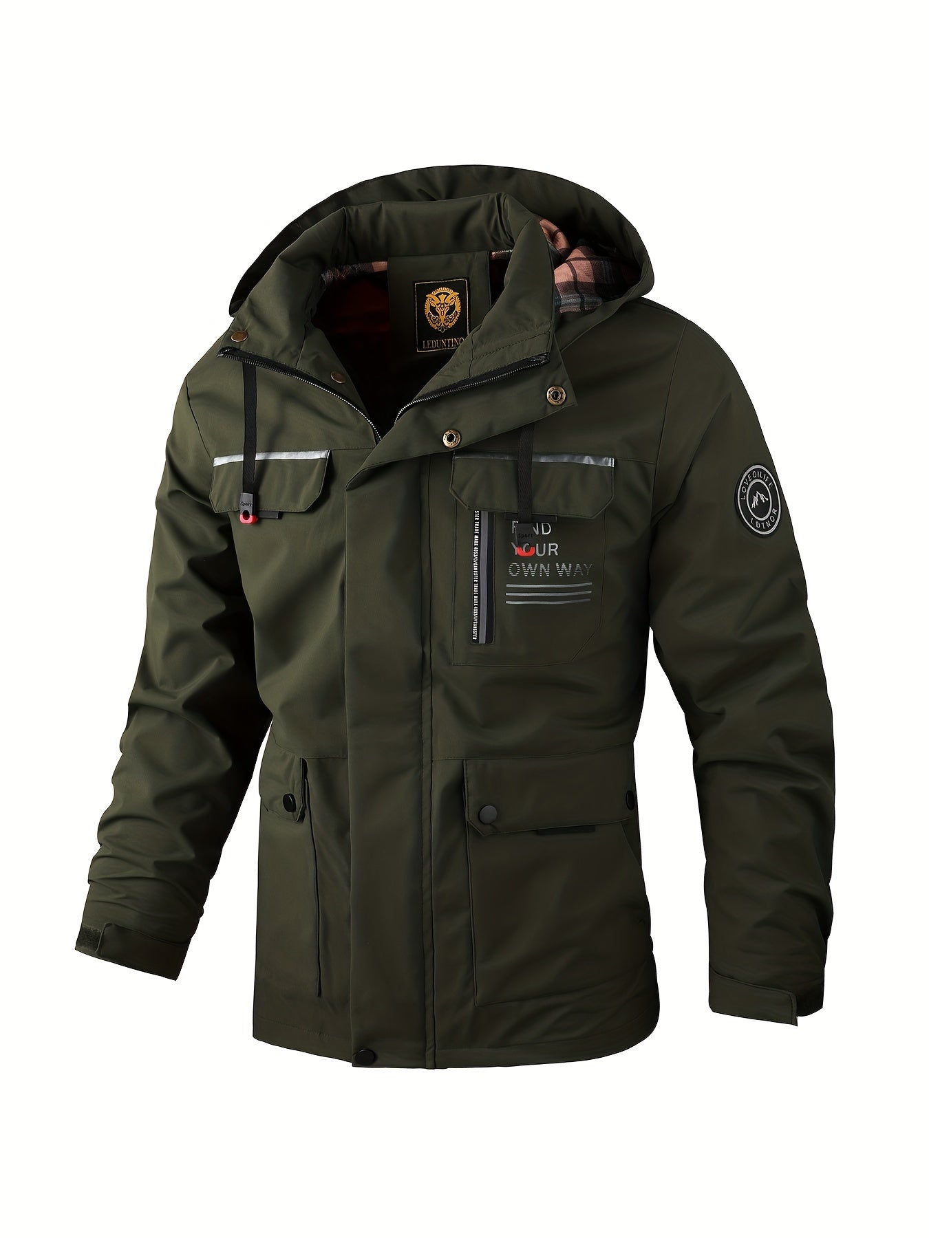Veste utilitaire à capuche pour homme