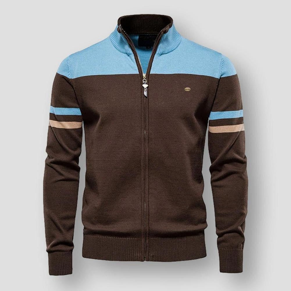 Veste zippée color block pour homme