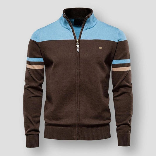 Veste zippée color block pour homme