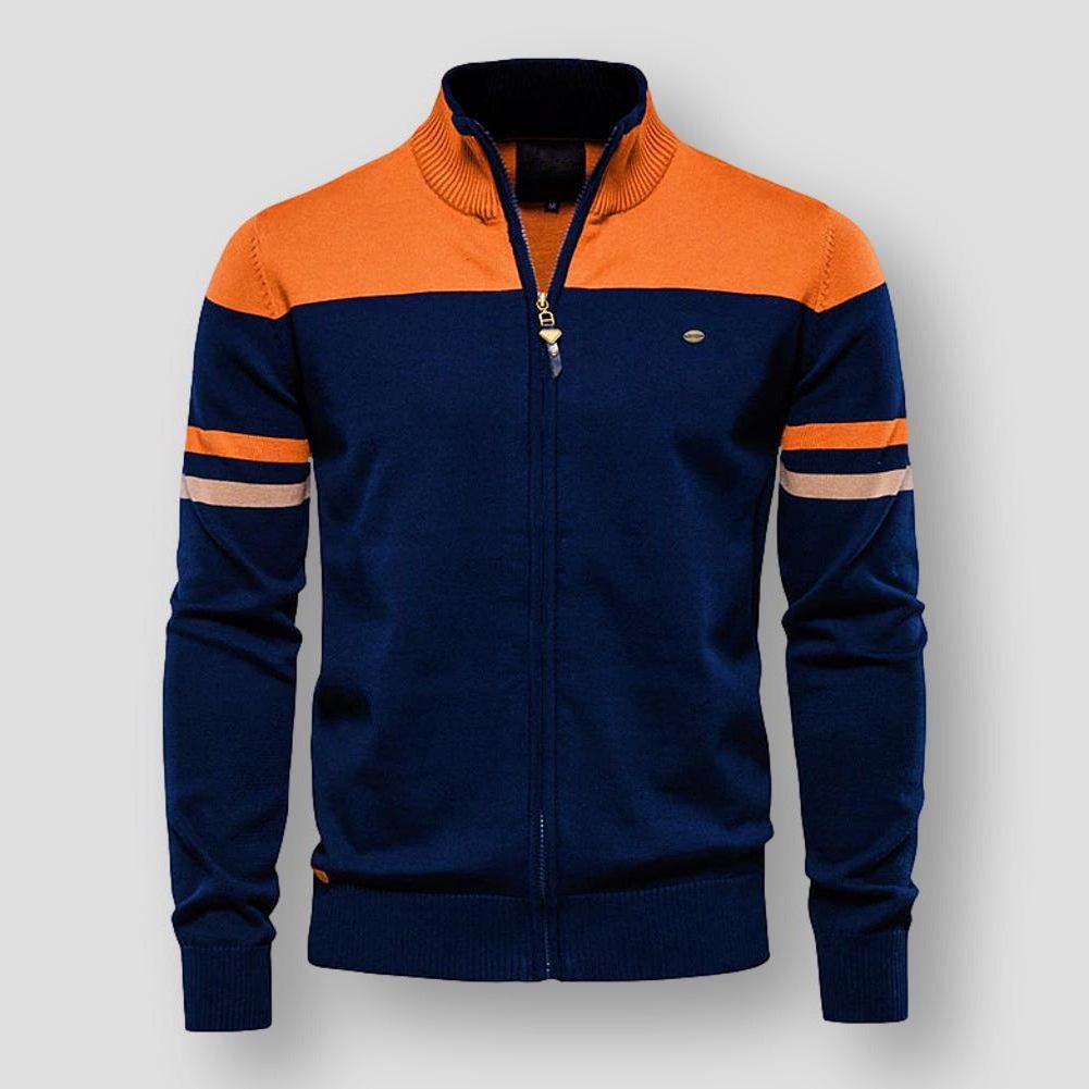Veste zippée color block pour homme