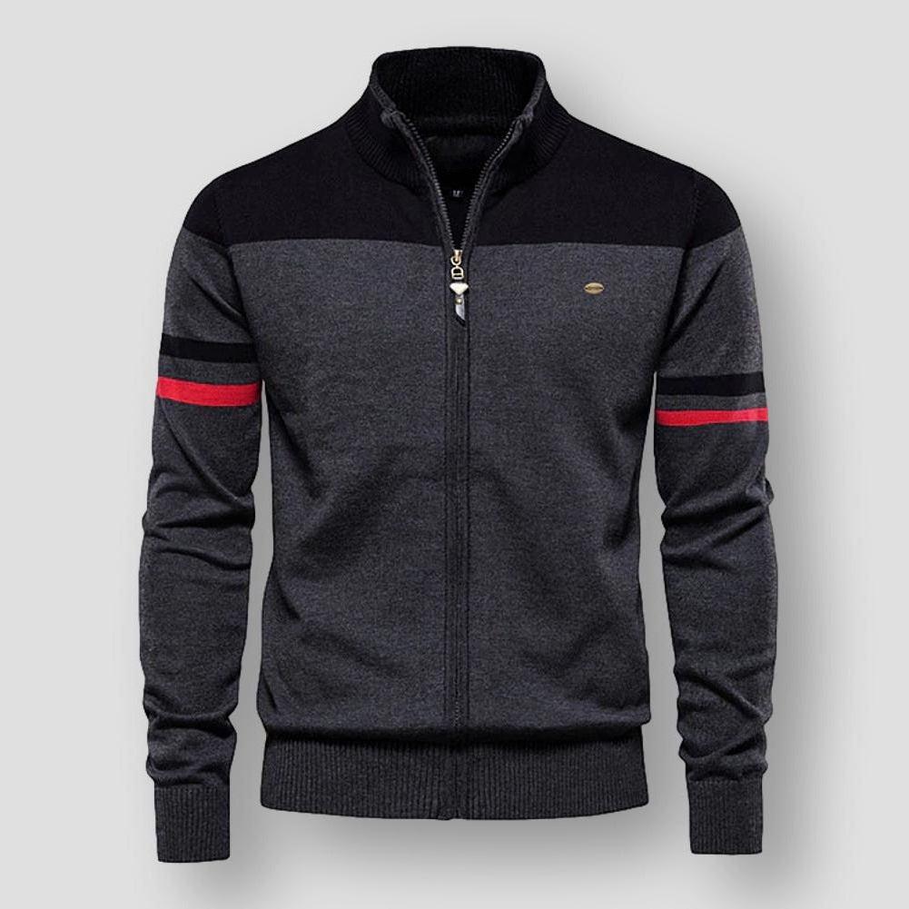 Veste zippée color block pour homme