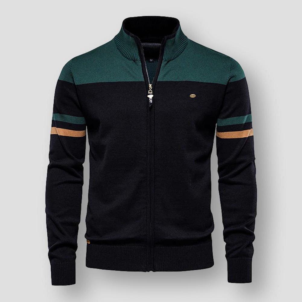 Veste zippée color block pour homme