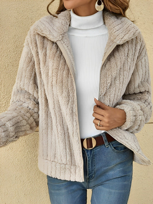 Veste zippée coupe décontractée pour femme