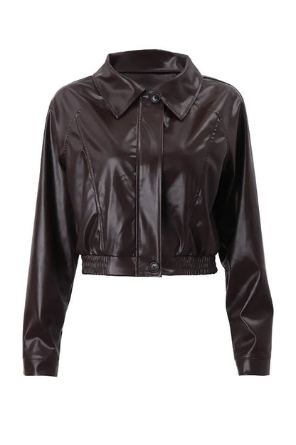 Veste zippée courte pour femme
