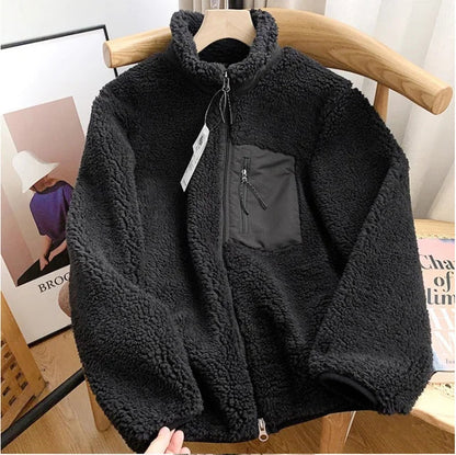 Veste zippée en sherpa pour femme