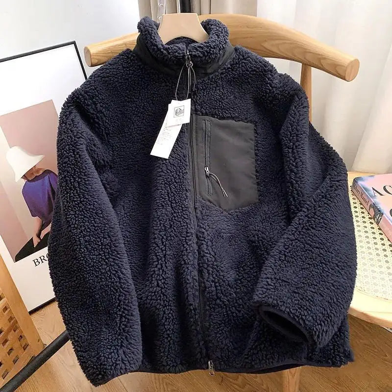 Veste zippée en sherpa pour femme