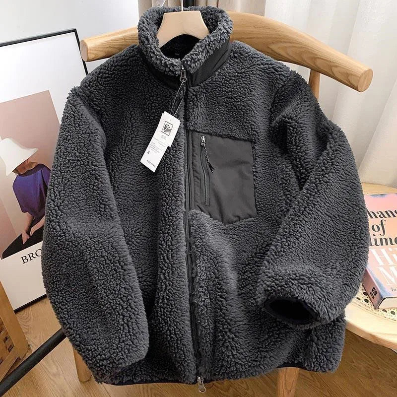 Veste zippée en sherpa pour femme