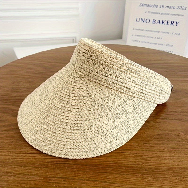 Visière à large bord pliable pour femme