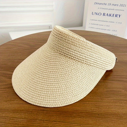 Visière à large bord pliable pour femme