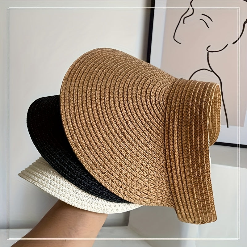 Visière à large bord pliable pour femme