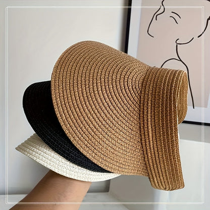 Visière à large bord pliable pour femme