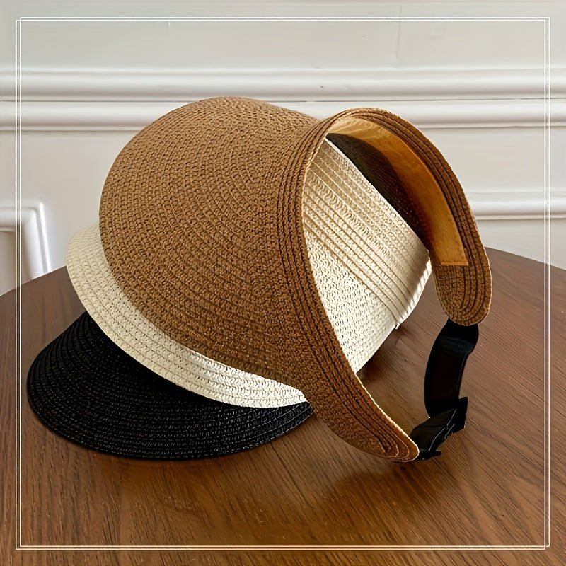 Visière à large bord pliable pour femme