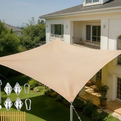 Voile d'ombrage imperméable avec protection UV pour terrasse et balcon